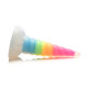 Фэнтезийный фаллоимитатор Creature Cocks Luminescent Rainbow Silicone Dildo