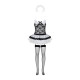 Эротический костюм горничной с юбкой Obsessive Housemaid 5 pcs costume S/M black (мятая упаковка!!!)