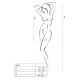 Мінісукня з вертикальним візерунком Passion BS097 One Size, white, плетіння з боків