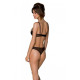 Эротическое боди Passion MARINA BODY, XXL/XXXL, black, с открытыми чашками