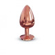 Металлическая анальная пробка с украшением в виде кристалла Dorcel - Diamond Plug Rose Gold L