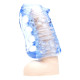 Мастурбатор Fleshlight Fleshskins Grip Blue Ice, надежная фиксация на руке, отлично для пар и минета