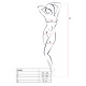 Бодистокинг Passion BS068 red, комбинезон, крупная сетка, длинный рукав