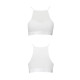 Спортивный топ с прозрачной вставкой Passion PS006 TOP M, white