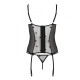 Корсет с подвязками, стринги Passion LOVELIA CORSET XXL/XXXL, black