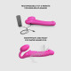 Безремневой страпон с вибрацией Strap-On-Me Vibrating Fuchsia XL, диам. 4,7см, пульт ДУ, регулируемый