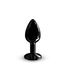 Металлическая анальная пробка с кристаллом Dorcel Diamond Plug Black S (мятая упаковка!!!)