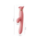 Вібратор з підігрівом та вакуумною стимуляцією клітора Zalo - ROSE Vibrator Strawberry Pink
