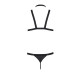 Комплект мужского белья из стреп Passion 039 SET ANDREW S/M Black, стринги, шлейка