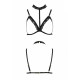 Бюстгальтер-стрепы с чокером Passion Exclusive SHELLY BRA L/XL, black