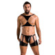 Комплект эротического мужского белья Passion 047 SET JOHN L/XL Black, трусы, портупея