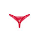 Кружевные стринги Obsessive Lacelove thong M/L Red, низкая посадка