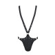Мужское боди с люверсами Passion 028 HARRY XXL/XXXL Black, экокожа, на лямках