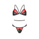 Комплект белья Passion PEONIA SET S/M red, бра, трусики