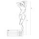 Эротические колготки-бодистокинг с ажурным поясом Passion S027 One Size, black, открытый доступ