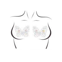 Пэстис-бабочки из кристаллов Leg Avenue Chrysallis nipple sticker, наклейки, светятся в темноте