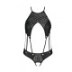 Распродажа!!! Боди из эко-кожи с ремешками и перфорацией Tamaris Body black L/XL — Passion