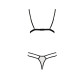 Комплект белья Passion ORIHIME SET XXL/XXXL, white, стрепы, лиф и трусики