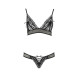 Комплект белья Passion ERZA SET S/M, black, лиф и трусики