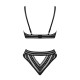 Комплект белья Obsessive Natilya 2-pcs set XS/S, black, бюстгальтер, трусики