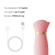Вібратор з підігрівом та вакуумною стимуляцією клітора Zalo - ROSE Vibrator Strawberry Pink