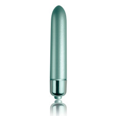 Вибропуля Rocks Off RO-90mm Touch of Velvet Aqua Lily матовая, 10 режимов работы, на батарейке