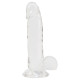 Прозрачный фаллоимитатор на присоске ADDICTION — Clear Dildo with Balls 8″, вибропуля в подарок