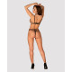 Эротический комплект из стреп Obsessive Badossa 2-pcs set S/M, черный, с доступом, бюстгальтер, стри