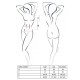 Корсет с декольте Passion ERZA CORSET L/XL, black, пажи, трусики, полупрозрачный