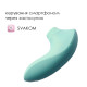Вакуумный стимулятор Svakom Pulse Lite Neo Seafoam Blue, управляется со смартфона