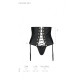 Пояс-корсет из экокожи Passion CELINE SET XXL/XXXL, white, шнуровка, съемные пажи для чулок, стринги