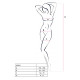 Бодистокинг Passion BS004 black, комбинезон, имитация лифа и колгот