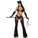 Эротический костюм кошечки-госпожи Leg Avenue Mistress Kitty S, перчатки, комбинезон, маска