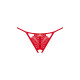 Трусики з доступом Obsessive Ingridia crotchless thong M/L, червоні