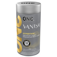 Презервативы ONE Vanish Hyperthin 12 шт, подарочная упаковка тюб