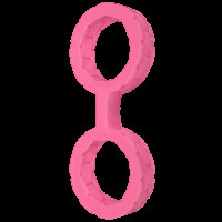 Наручники из силикона Doc Johnson The Cuffs Large - Pink, хорошо тянутся, для рук и для ног