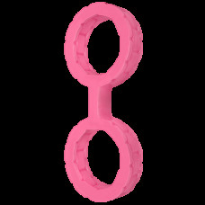 Наручники из силикона Doc Johnson The Cuffs Large - Pink, хорошо тянутся, для рук и для ног