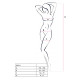 Бодистокинг Passion BS011 white, комбинезон, имитация чулок и пояса