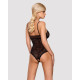 Кружевное боди с доступом Obsessive 818-TED-1 teddy M/L, черное