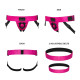 Трусы для страпона Strap-On-Me Leatherette Harness Curious  Fuchsia (мятая упаковка!!!)