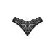 Мереживні стрінги Obsessive Donna Dream crotchless thong XL/2XL Black, відкритий доступ