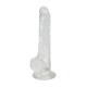 Прозрачный фаллоимитатор Alive Jelly Dildo Lusty, ТПЕ, присоска, диаметр 3,2см, длина 18см