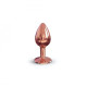 Металлическая анальная пробка с украшением в виде кристалла Dorcel - Diamond Plug Rose Gold S