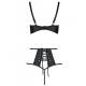Распродажа!!! Комплект из эко-кожи Passion Tamaris Set black S/M, бюстгальтер и трусики