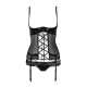 Корсет с открытой грудью Passion Exclusive NORTH CORSET L/XL, black, пажи, трусики, шнуровка