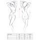 Боди с очень глубоким декольте Passion DARYL BODY S/M, black