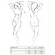 Комплект белья Passion ORIHIME SET XXL/XXXL, white, стрепы, лиф и трусики