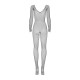 Сетчатый бодистокинг с длинным рукавом Obsessive Bodystocking N109 black S/M/L, черный, комбинезон, 