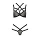 Комплект белья Passion Exclusive HAGAR SET S/M, black, стрэпы, трусики и лиф