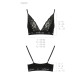 Эластичный топ с кружевом Passion PS001 TOP S, black
